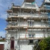 Painting a Listed building, preparatory work done to building, ready for paint. building in exmouth south devon south west